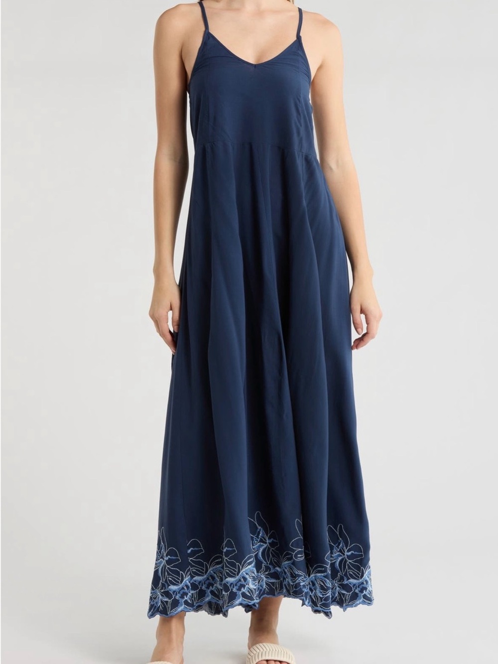 Maaji Lily Tank Maxi Dress with Embroidered Hem NWT